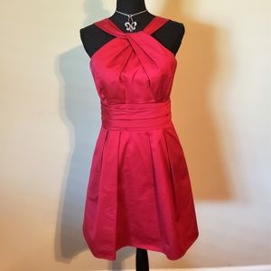 Red short semi-formal dress
